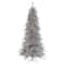 6.5ft. Pre-Lit Silver Tinsel Pine Artificial Christmas Tree, Clear Lights